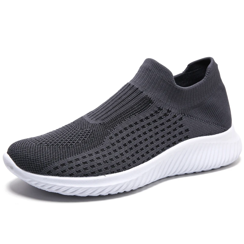 

Simple and fashionable high-end sports shoes fly weave light and versatile walking shoes jogging new anti-skid flat casual shoes