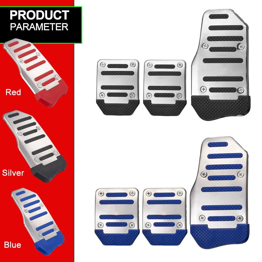 

Nonslip Car Pedal Pads Auto Sports Gas Fuel Petrol Clutch Brake Pad Cover Foot Pedals Rest Plate Kits For Manual Transmission