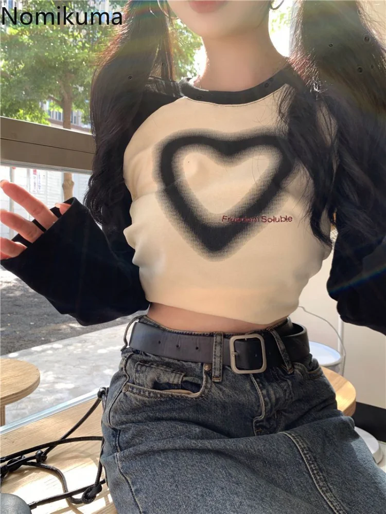 

Женская футболка с круглым вырезом, длинным рукавом