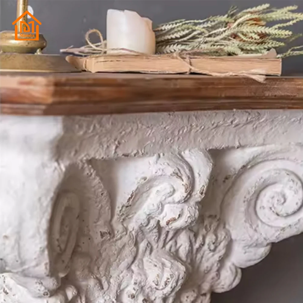 Винтажный индустриальный стиль деревянный узкий стол резное украшение мебель