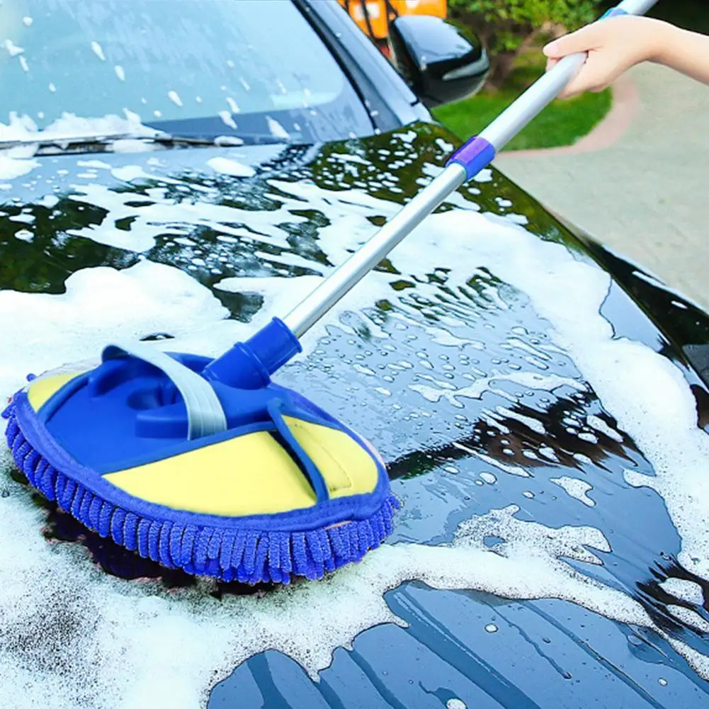 

Multifunctional Car Dusting Duster Three-section High-end Car Wash Mop Quick-drying Soft Hair Car Wash Brush