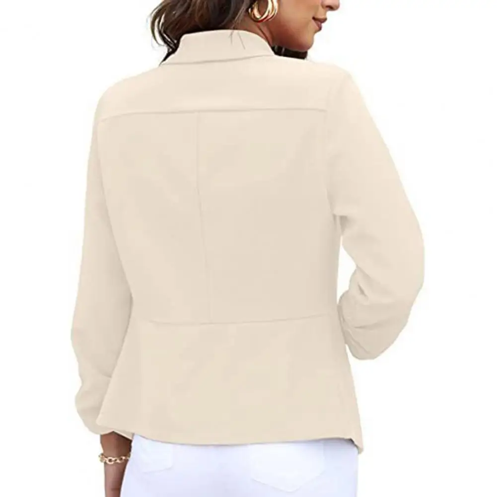 

Lightweight Stylish Lady Long Sleeve Open Stitch Cardigan for Women Thin Loose Business Formal Ol Commute Style Coat for Fall