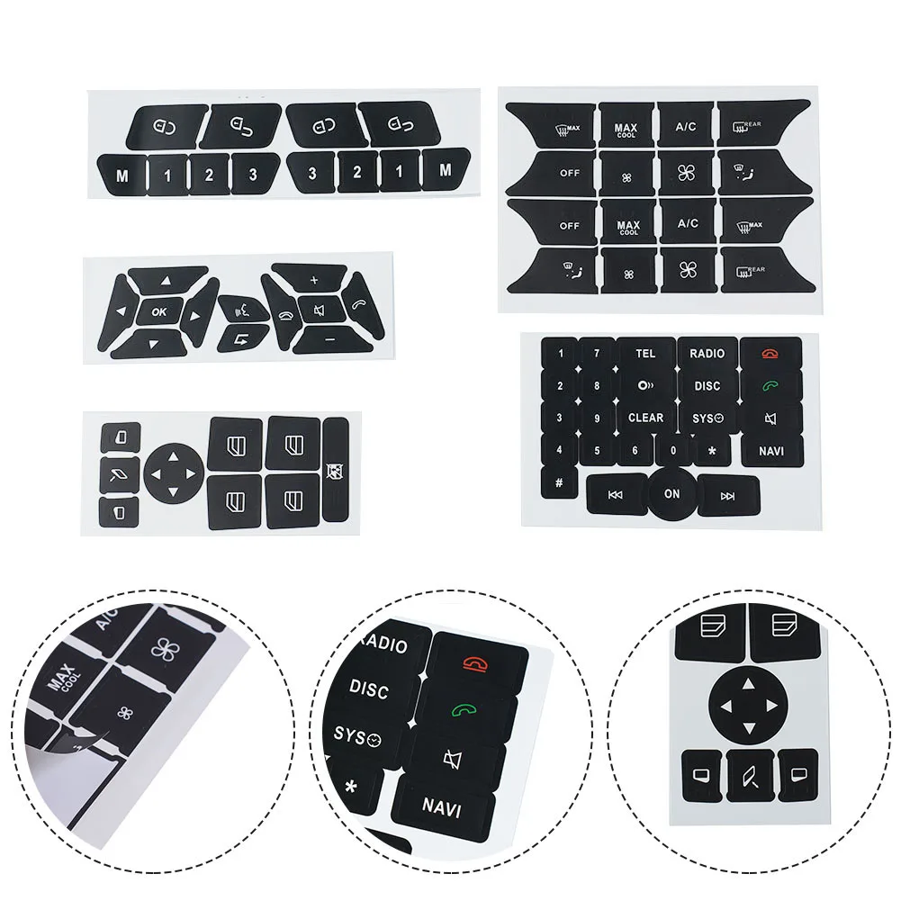 

Stickers Car Stickers Window Radio Stickers Button Repair Decals Car Accessories For Mercedes 2007-14 Repair Button Sticker