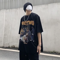 men t shirts hip hop streetwear tops vintage printing punk rock gothic tees shirts harajuku fashion casual loose short sleeve