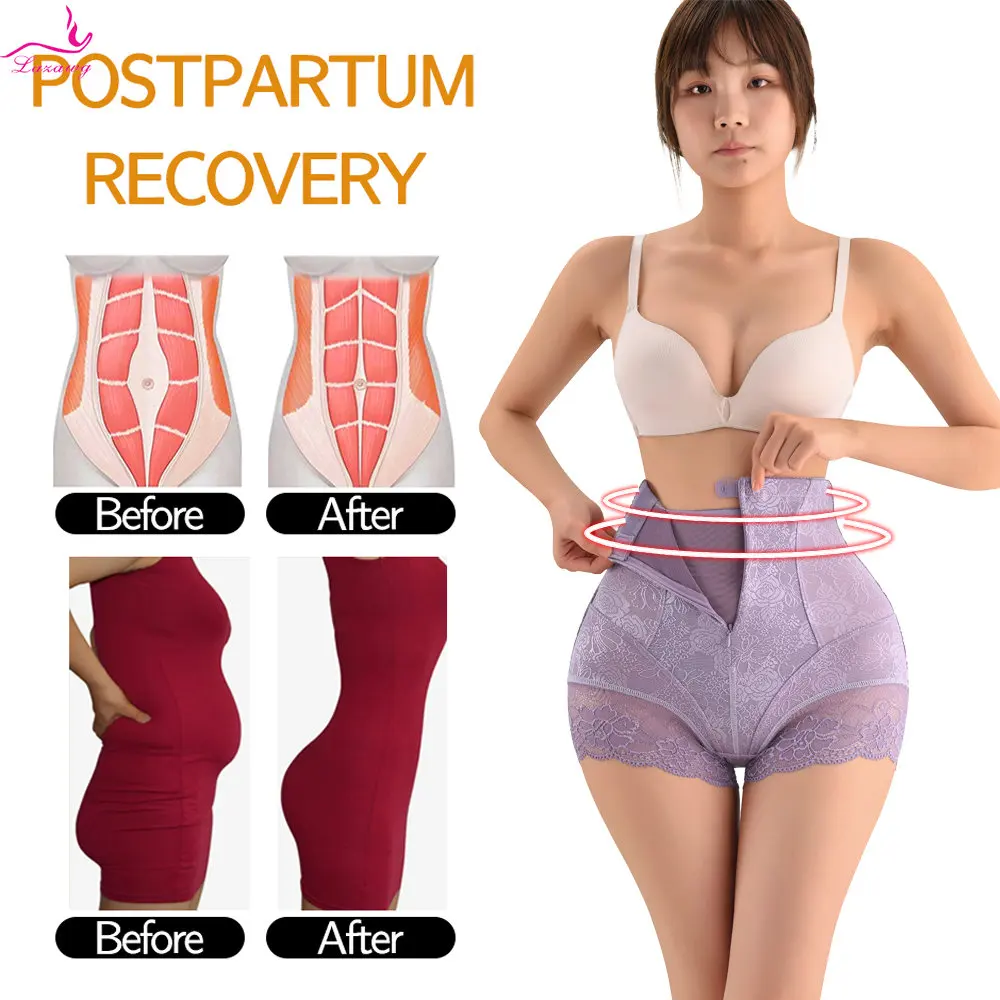 LAZAWG Women Body Shaper Shorts High Waisted Panties Weight Loss Panty Waist Trainer Tummy Control Underwear Shapewear Sexy