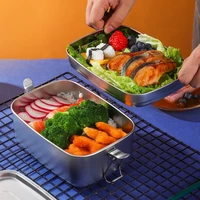 food grade lunch box sandwich bento pottery stainless steel for children adult 2 layer lunch box school office kitchen sealed st