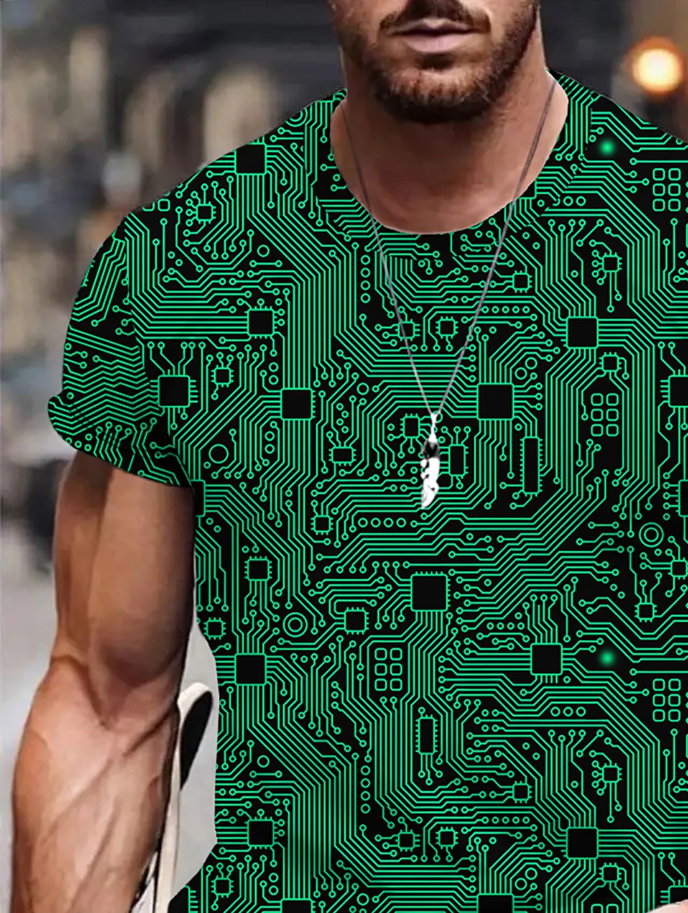 Футболка мужская с круглым вырезом и коротким рукавом Спортивная тенниска для