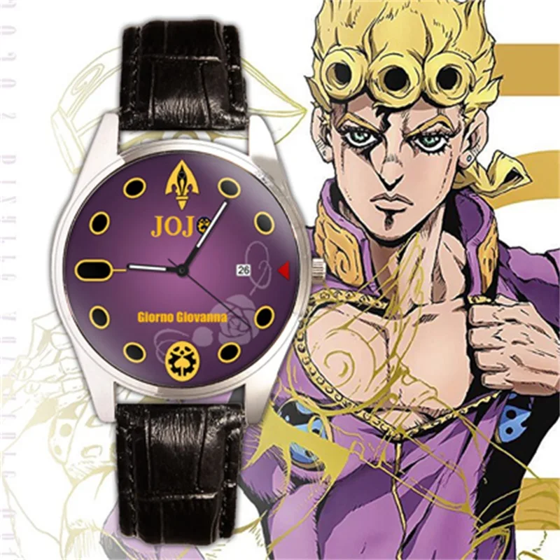 

Часы мужские/женские кварцевые с невероятными приключениями Джоджо, электронные наручные часы Jolyne Kujo Day, Джованна, аксессуары для косплея, студенческие часы