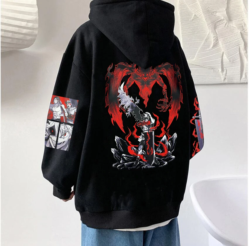 

Anime Black Clover Hoodie Man Woman Fashion Clothes Men's Casual Oversized Sweatshirts Japanese Cartoon Loose Hoodie Comfortable