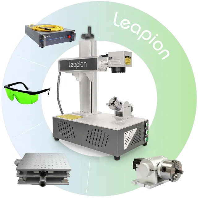 

Fiber laser marking machine 20w 30w 50w metal cabinet smart color fiber laser marking machine