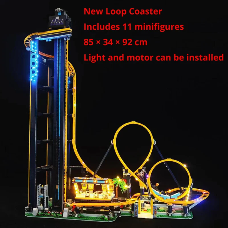 

NEW 3756PCS Compatible 10303 Roller Coaster Model Buiding Kit Block Self-locking Bricks City Playground Street View Toy Birthday