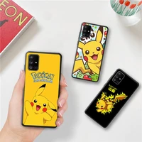 anime pikachu phone case for samsung galaxy a52 a21s a02s a12 a31 a81 a10 a30 a32 a50 a80 a71 a51 5g