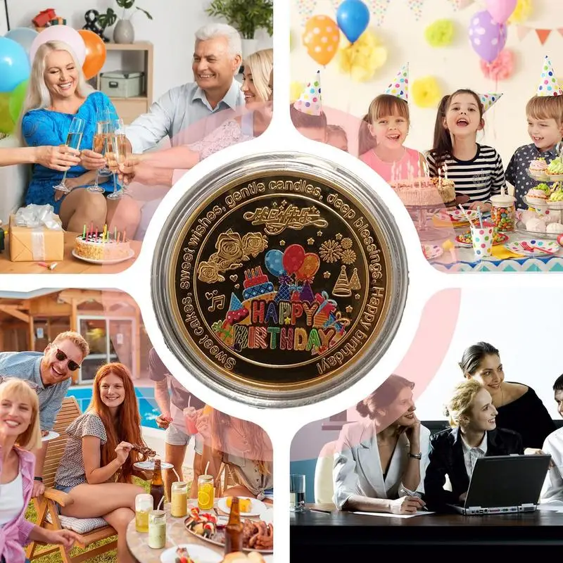 Монета-вызов с днем рождения монета на день забавная монета-вызов красочная