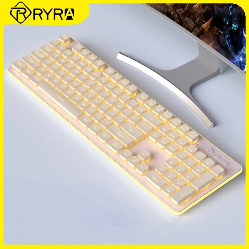 

RYRA 104 Keys Gamer Keyboard 2.4GHZ USB Wireless Keyboard Mute PC Laptop Computer Office Gaming Key Panel Mechanical Keyboard