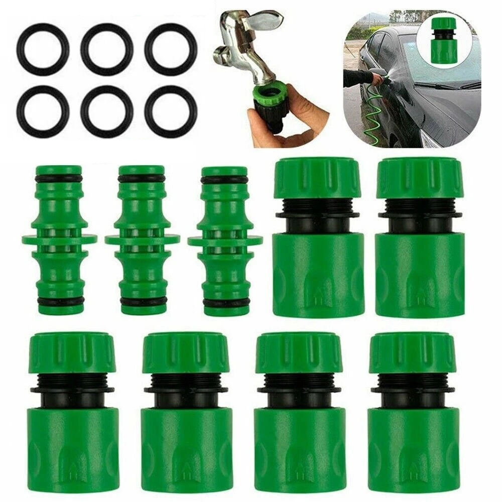 

15PCS Garden Hose Connectors Sets Watering Pipe Tap Connector Adaptor Fitting Double Male Quick Coupling Joint Set For Hose Pipe