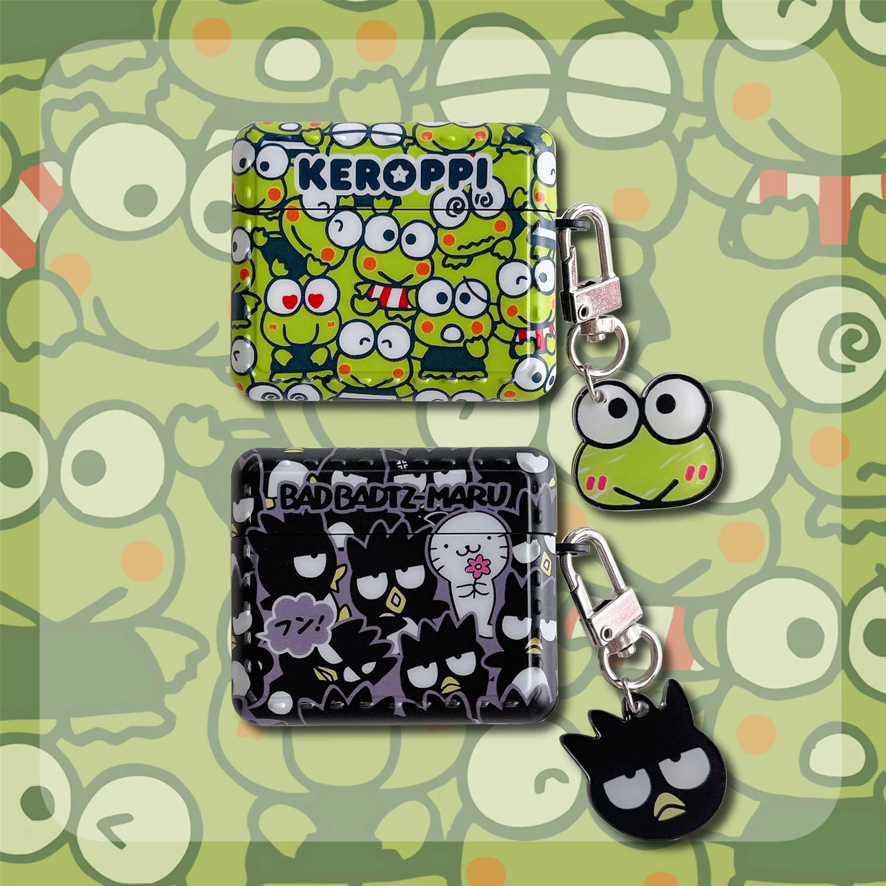 

Funny Cartoon Keroppi Bad Badtz-maro Earphone Case for Airpods 3 2 1 Pro 2 Wireless Bluetooth Earphone Cover Cute Soft TPU Shell