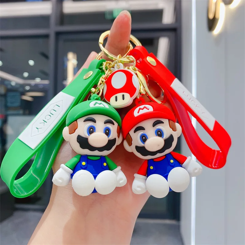 

Cartoon Super Mario Game Mario Bros Keyring Mushroom Character Dolls Cute Keychain Car Bag Fashion Pendant Collection Ornaments