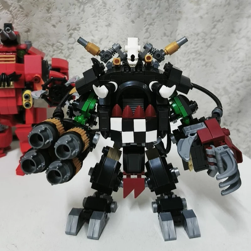 Фото Игра Bricklink Mecha ORC Killas Kan Dreadnought Терминатор Капитан Черный тамплиер Necron Warrior Наборы роботов Строительные блоки Игрушки №2