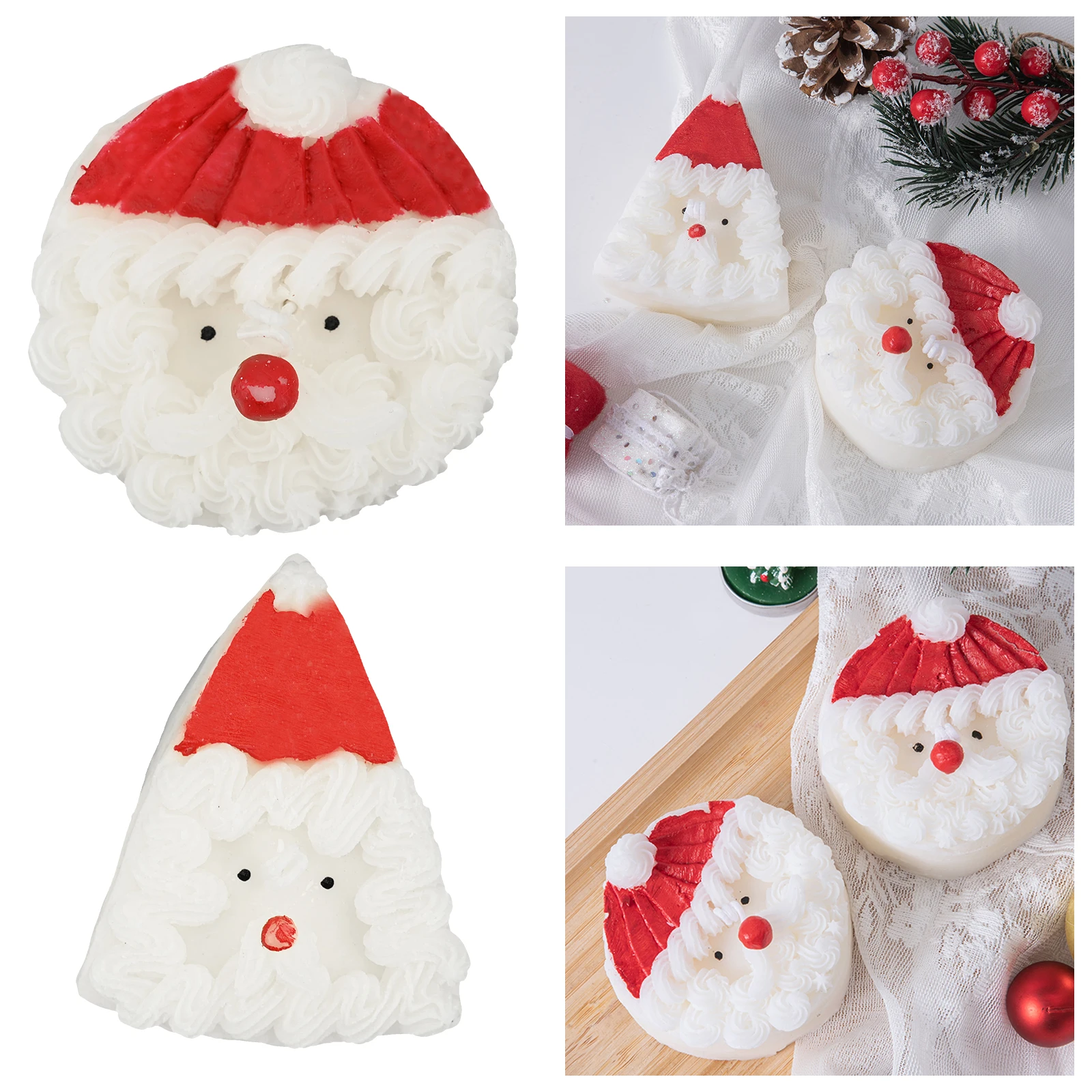 2 шт. рождественские ароматические свечи Санта-Клауса соевый воск украшенные