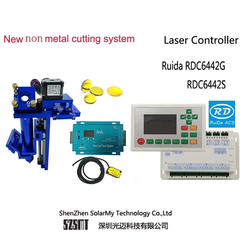 Upgrade Type Non-Metal Auto Focusing Whole Set Laser Cutting System Ruida RDC6442G/S Control Card For CO2 Laser Cutting Machine