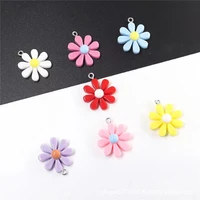 10pcs 167mm korean daisy flower miniature figurine resin craft pendant for earrings jewelry making diy accessories