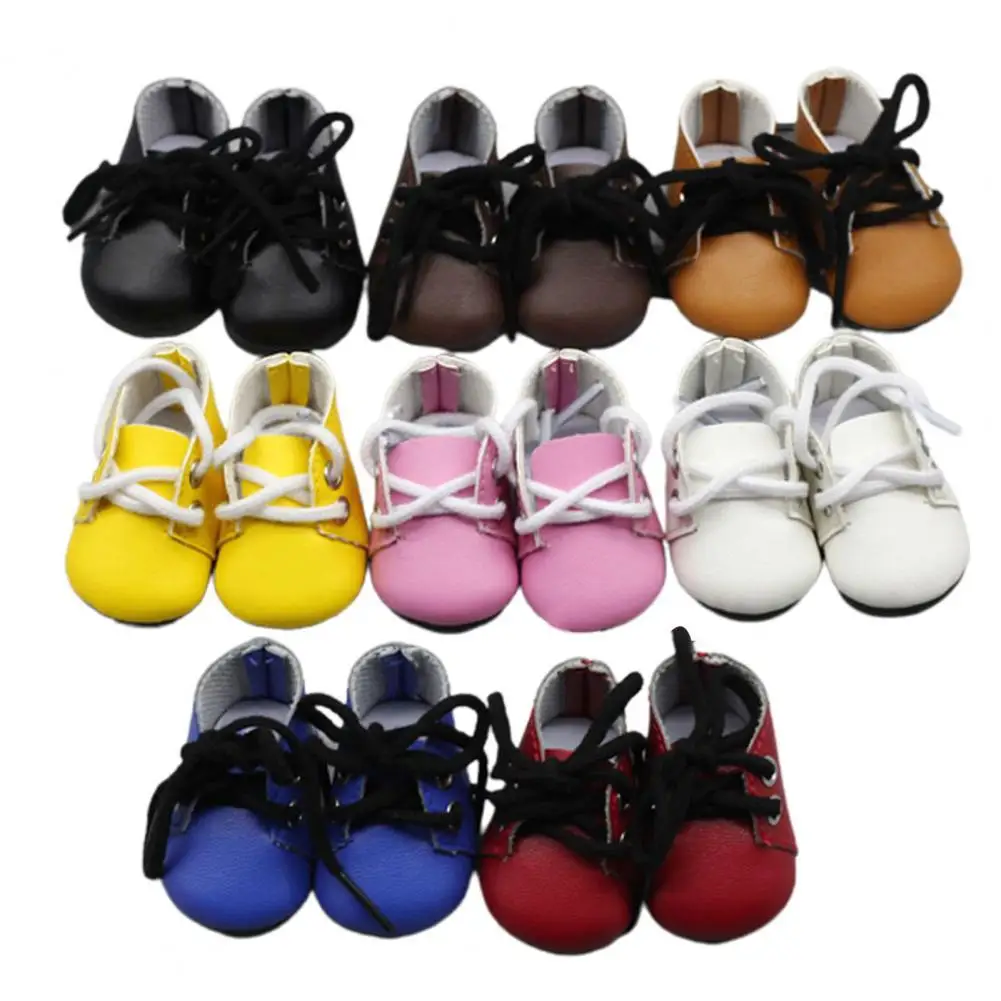 

1 Pair Faux Leather Fine Workmanship Shoes Casual for Gift Figure Doll Sports for Gift