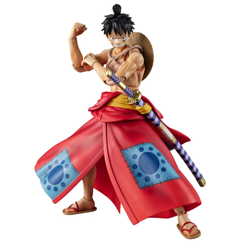 Фото Коллекционная фигурка BANDAI Megahouse MH VAH One Piece: Монки Д. Луффи из Вано, с подвижными суставами, готовая модель, игрушка-подарок №3