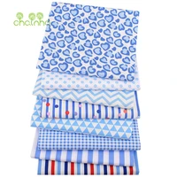 chainhoprint twill cotton fabricpatchwork clothblue love seriesdiy sewing quilting home textiles material for baby children