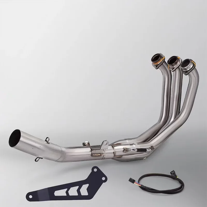 

Надевается для Yamaha MT09 FZ09 2021 2022 2023 выхлопные системы мотоцикла, модифицированная передняя труба, Escape Moto Connect, глушитель 51 мм