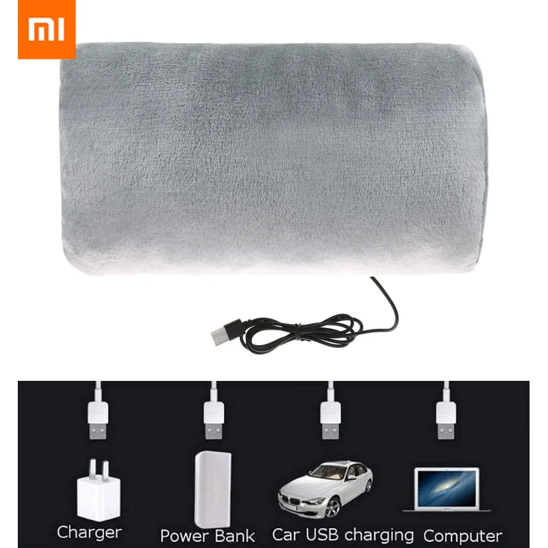

Перчатка Xiaomi с электроподогревом и USB, теплая перчатка, зимняя грелка для рук, ног, тела, мягкая фланелевая, зимняя, домашняя, теплая