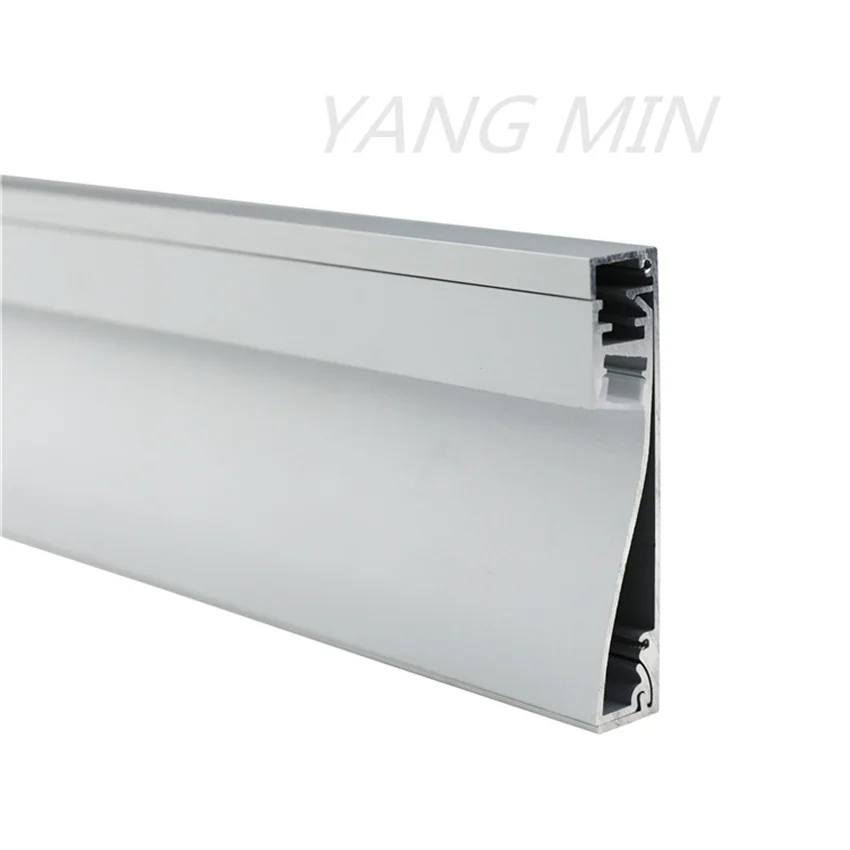 1m/pcs 60*16mm Plaster-in Aluminum LED Profile Skirting Board Wall Foot Line for Architectural Lighting