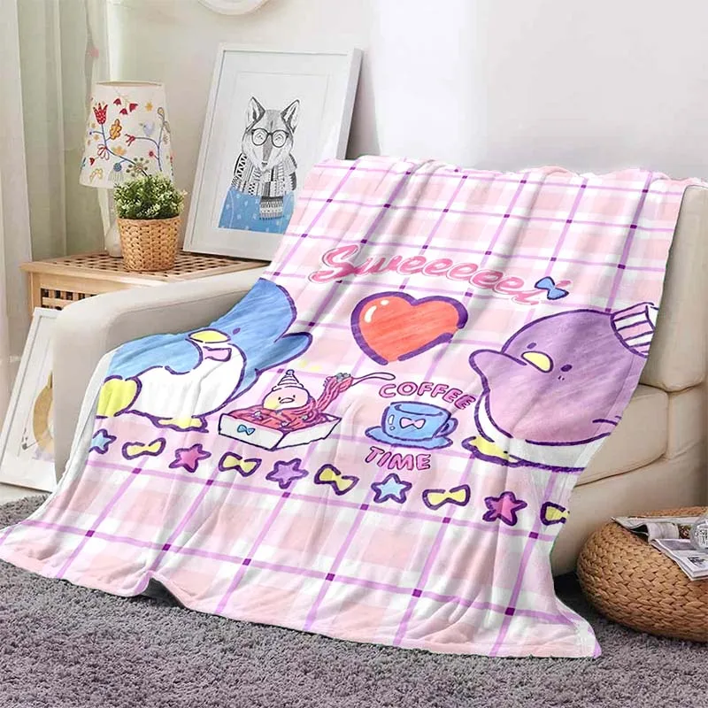 Одеяло Tuxedo Sam Sanrio для дивана Cartoo King Size мягкое фланелевое одеяло пушистое кровати