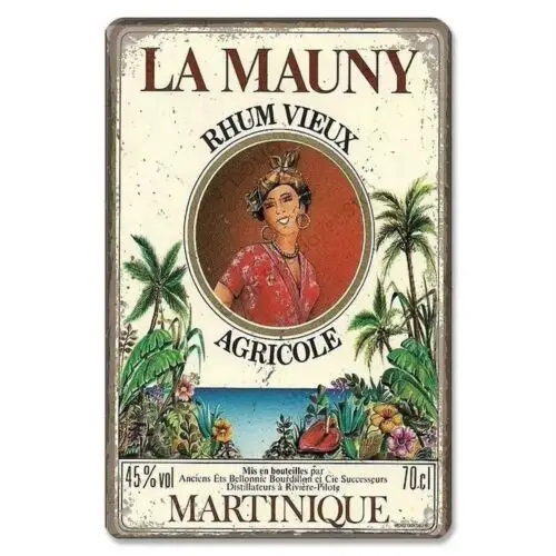 Фото 1d,La Mauny Rhum Vieux Agricole металлический знак винтажный карибский декор для бара №1