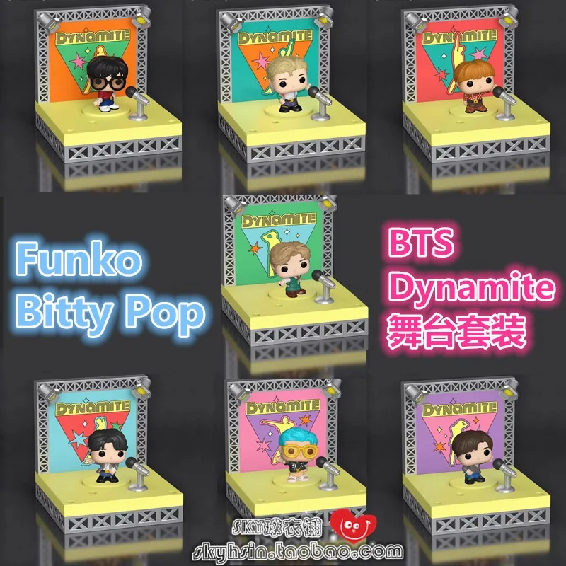 Фото Оригинальная фигурка Funko Pop BTS Мин Ёнги, Пак Чимин, Ким Тэхён, мини-фигурка для декора комнаты, подарок для мальчика. №1