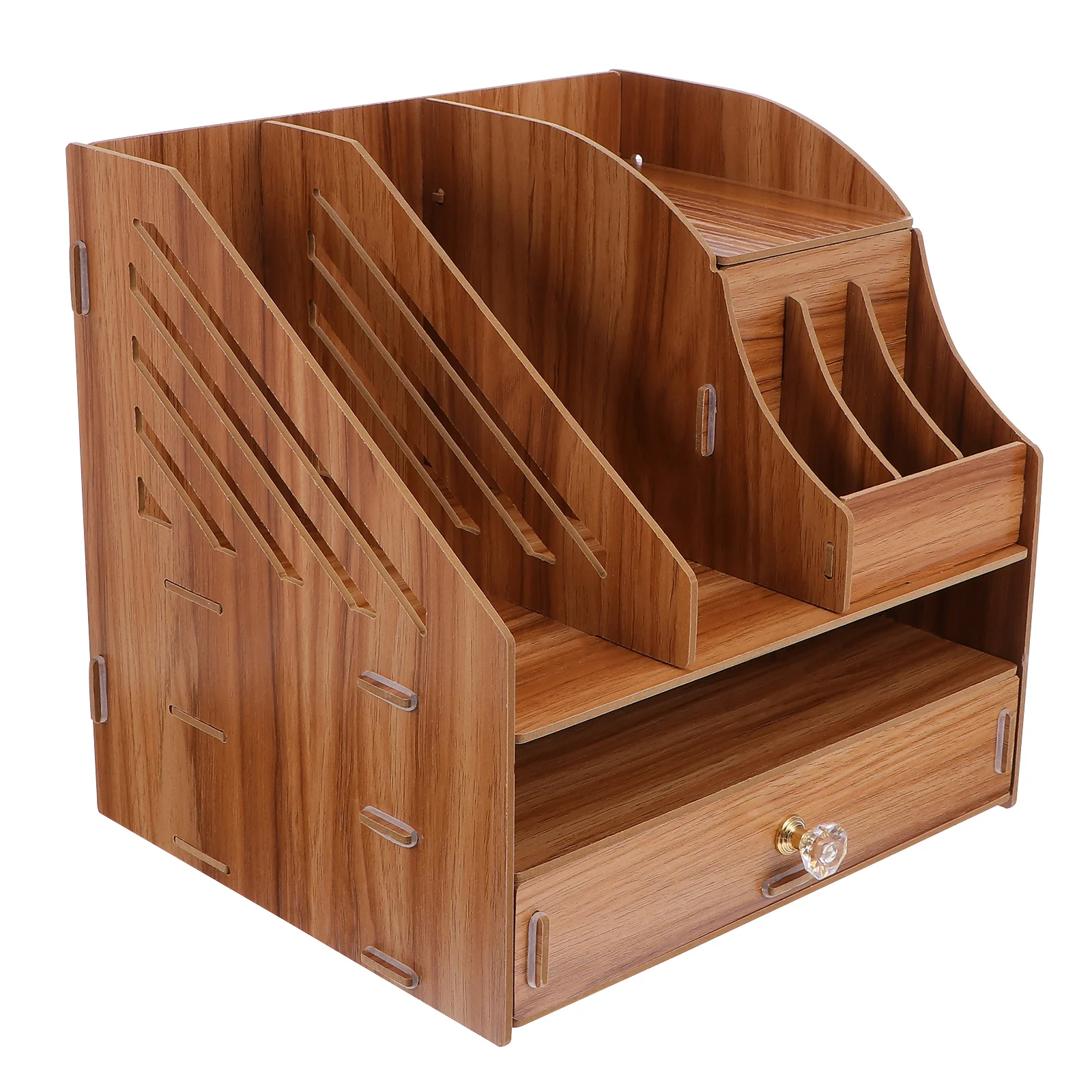 

Drawer Organizers Office Wooden Storage Box Desktop File Folder Tabletop Container Tidy Up