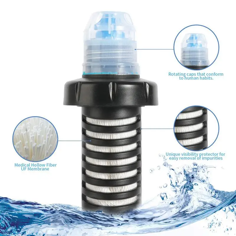 Bottle Water Filter Bottle Outdoor Survival Personal Water Filter Bag For Camping Hiking Travel