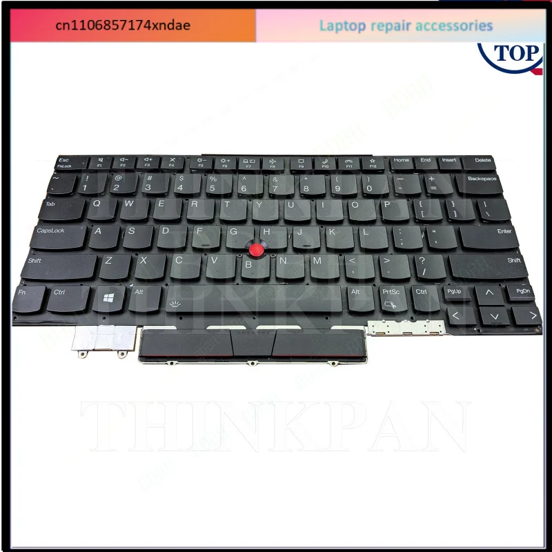 Фото Оригинальная американская клавиатура с подсветкой для Lenovo Thinkpad X1 Carbon 9-го поколения 2021 года, тип 20X №3