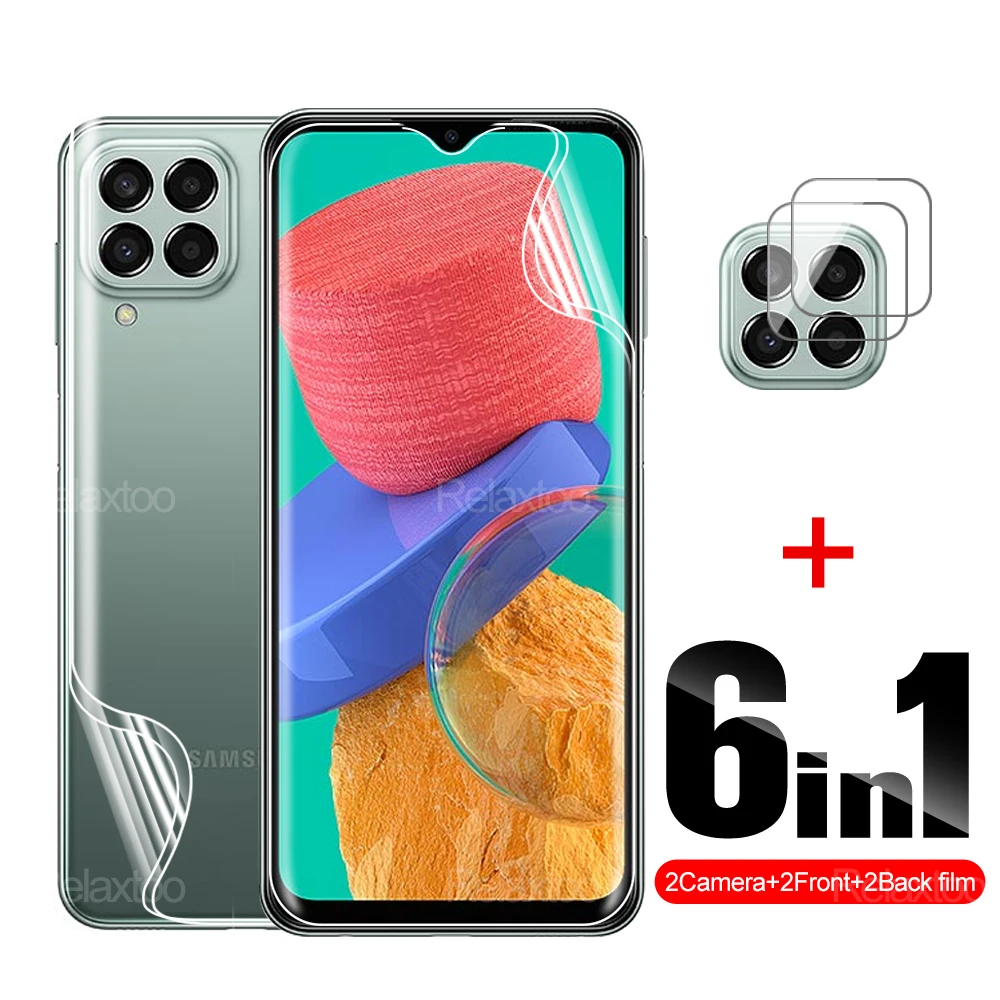 

6in1 Camera Protector Glass Film For Samsung Galaxy M23 M33 Full Cover Screen Soft Hydrogel Film Sumsung Sansung M 23 33 23M 33M