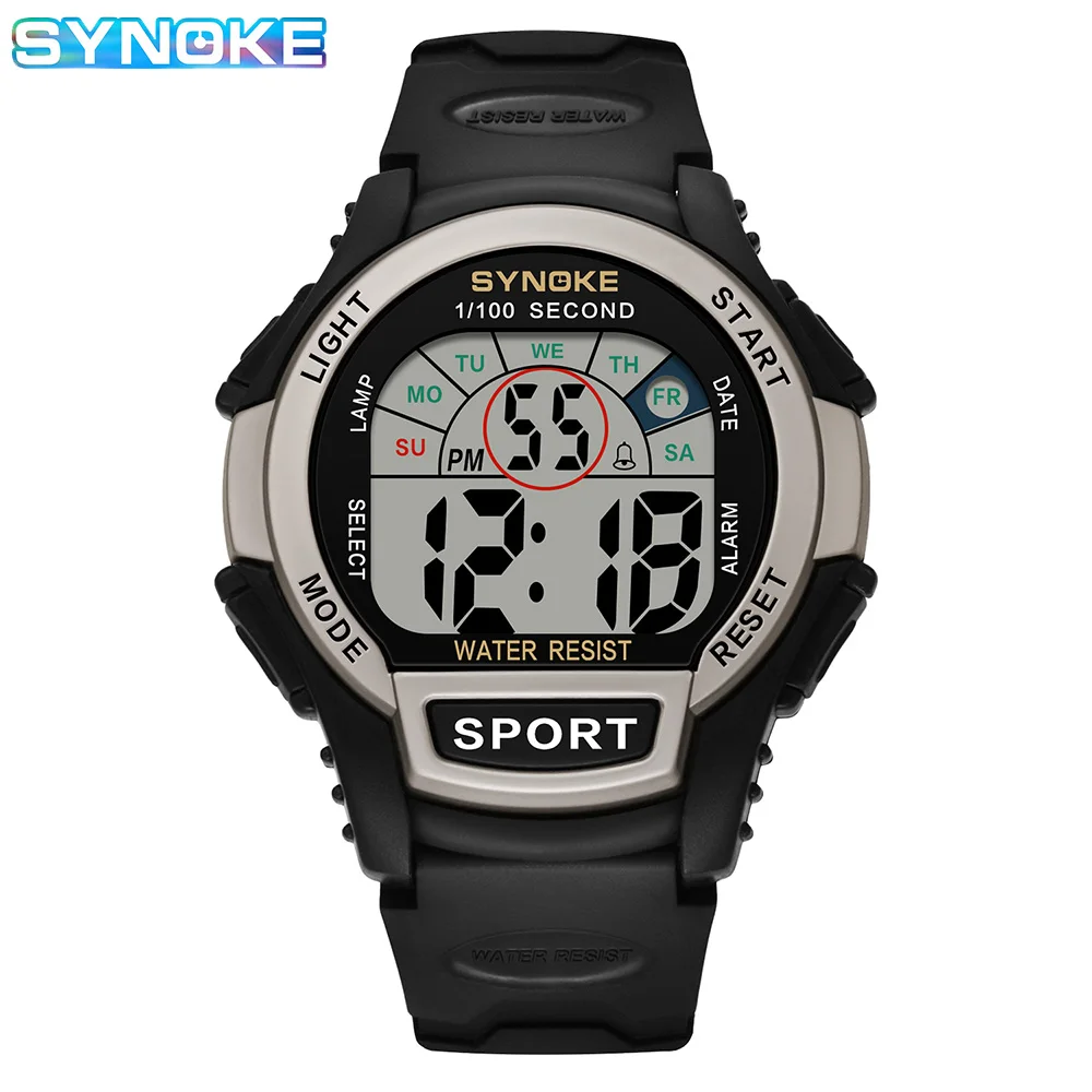 

SYNOKE Men Watch Digital 50M Waterproof Sports Watches Original Boy Wristwatches Military Electronic Wrist Big Screen Clock