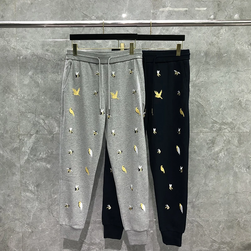 

Брюки TB THOM мужские классические, дизайнерские модные брендовые хлопковые спортивные штаны со средней талией, с забавным рисунком, весна-осень