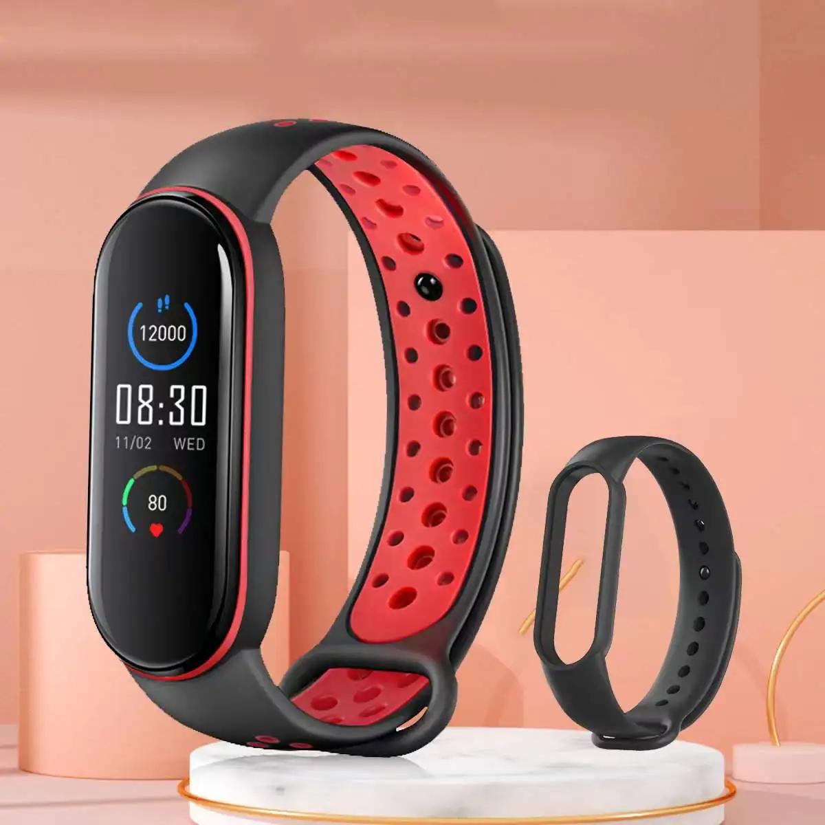 

Ремешок силиконовый для Mi band 7 6 5, сменный спортивный браслет для Xiaomi Band 4 3