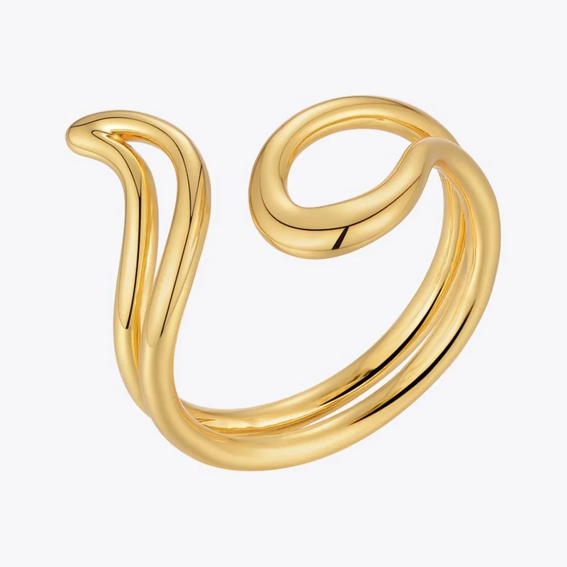 

ENFASHION Open Crown Line Rings For Women Anillos Stranger Things Gold Color Ring Fashion Jewelry Free Shipping Items R224159