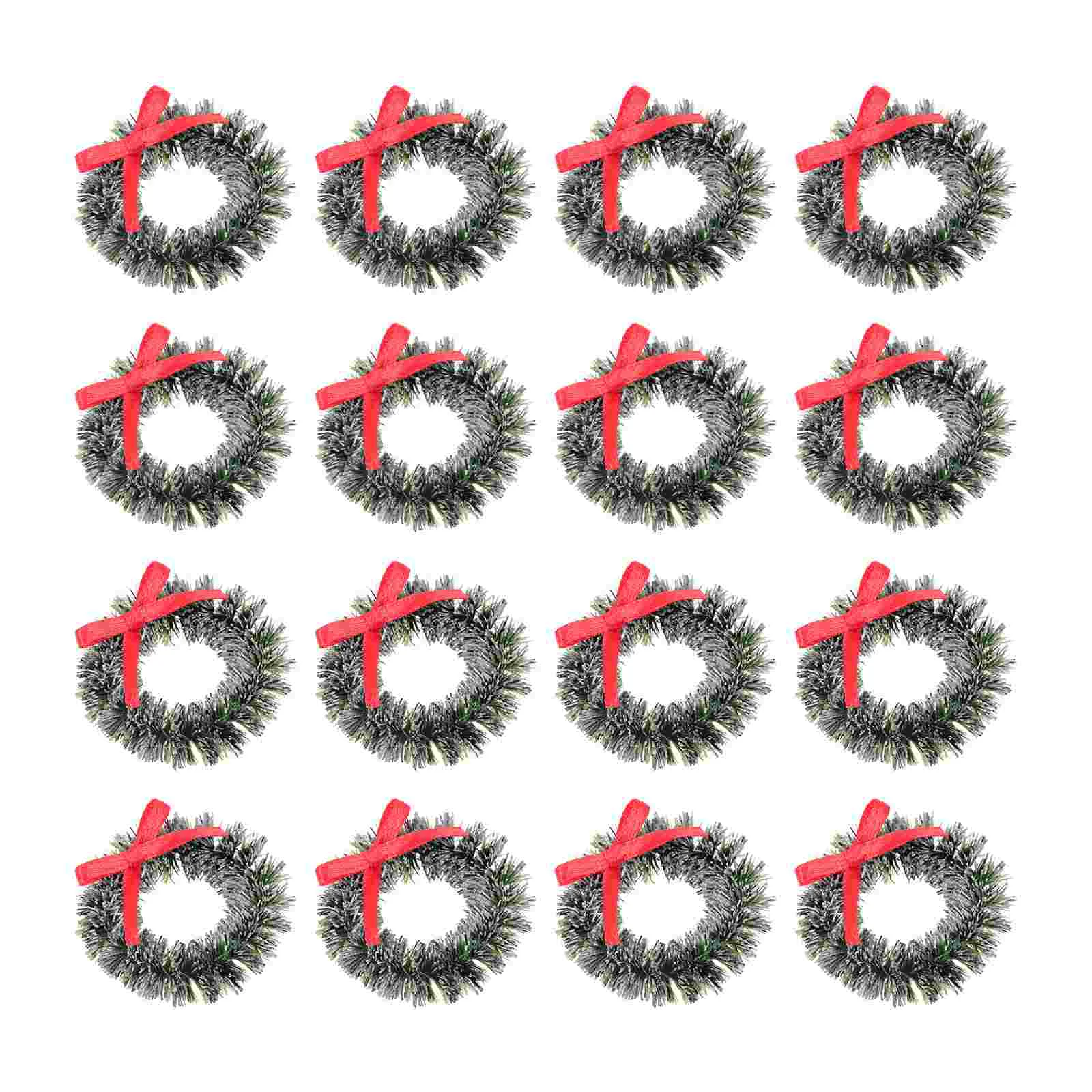 

Christmas Wreath Mini Wreaths Hanging Garland Tree Artificial Miniature Decorations Rings Crafts Dollhouse Decor Ornaments Pine