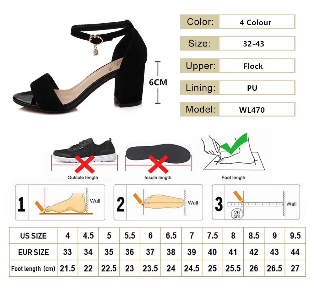 2022 Summer Women High-heeled Sandals Wild High-heeled Shoes with a Word Buckle Roman Gladiator Sandals Office Small Size 32-43