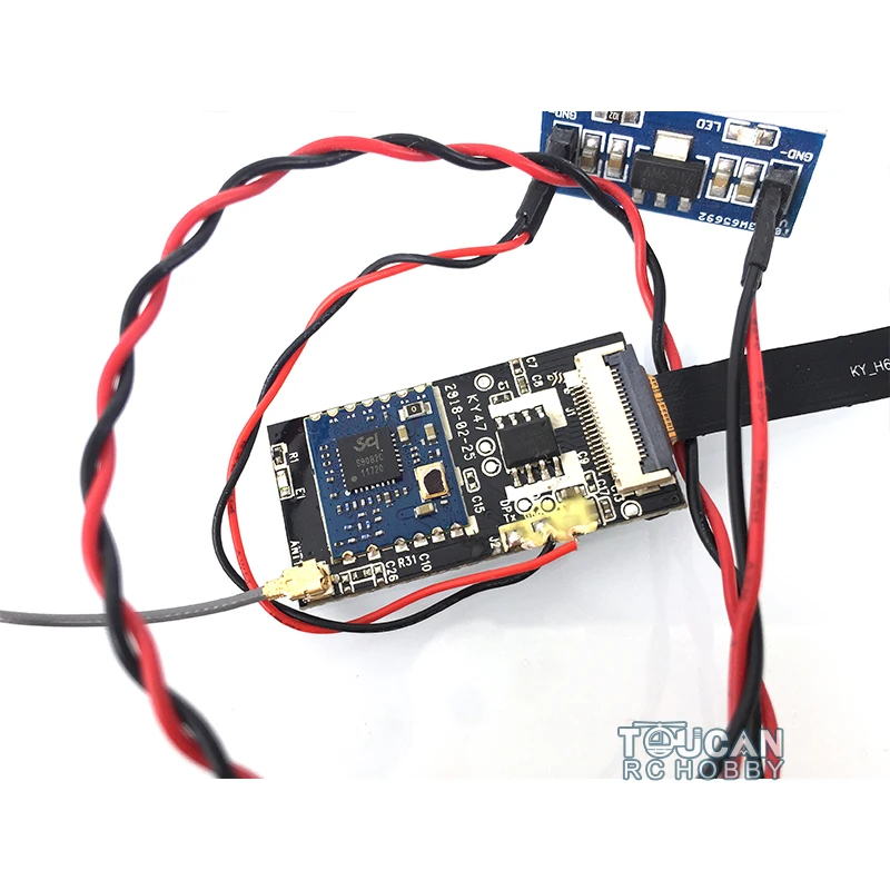 Фото 1/16 Heng Long FPV Camera Unit Телефонная стойка для RC Tank Модернизированные детали 200 Вт WIFI DIY Дистанционное видео Tiger I 3889 T90 Абрамы 3888A №1