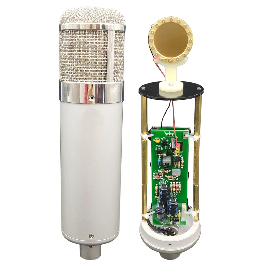

Popular DIY 34mm Gold Capsule Podcast Pro Mic Studio Recording Kit Stereo Cardioid Large Diaphragm Condenser Microphone U47