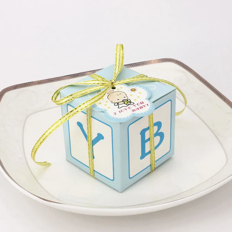 50 шт. буквы Baby Packaging Подарочная коробка Birthday Party DIY шоколадная для конфет Shower Декор