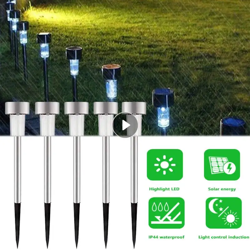 

1PC Solar Garden Light Outdoor Solar Power Lantern Waterpoof Landscape Decoration Lighting For Pathway Yard Lawn Sunpower Lamp