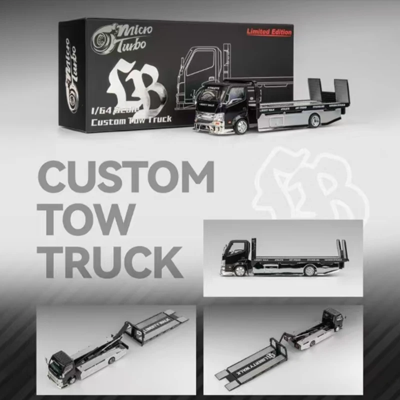 Предпродажа MT 1:64 300 серии Custom Tow LBWK Chrome Black Diecast Diorama Модель автомобиля Игрушка
