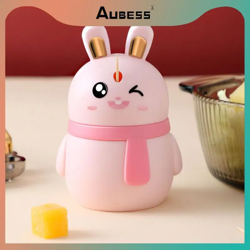 

Cute Toothpick Holder Farewell To Chaos Compressional Toothpick Bottle High-capacity Stable Base Kitchen Accessories Cartoon